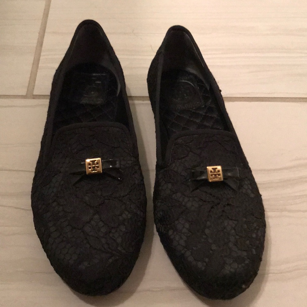 Tory Burch Lace Chandra Smoking slippers